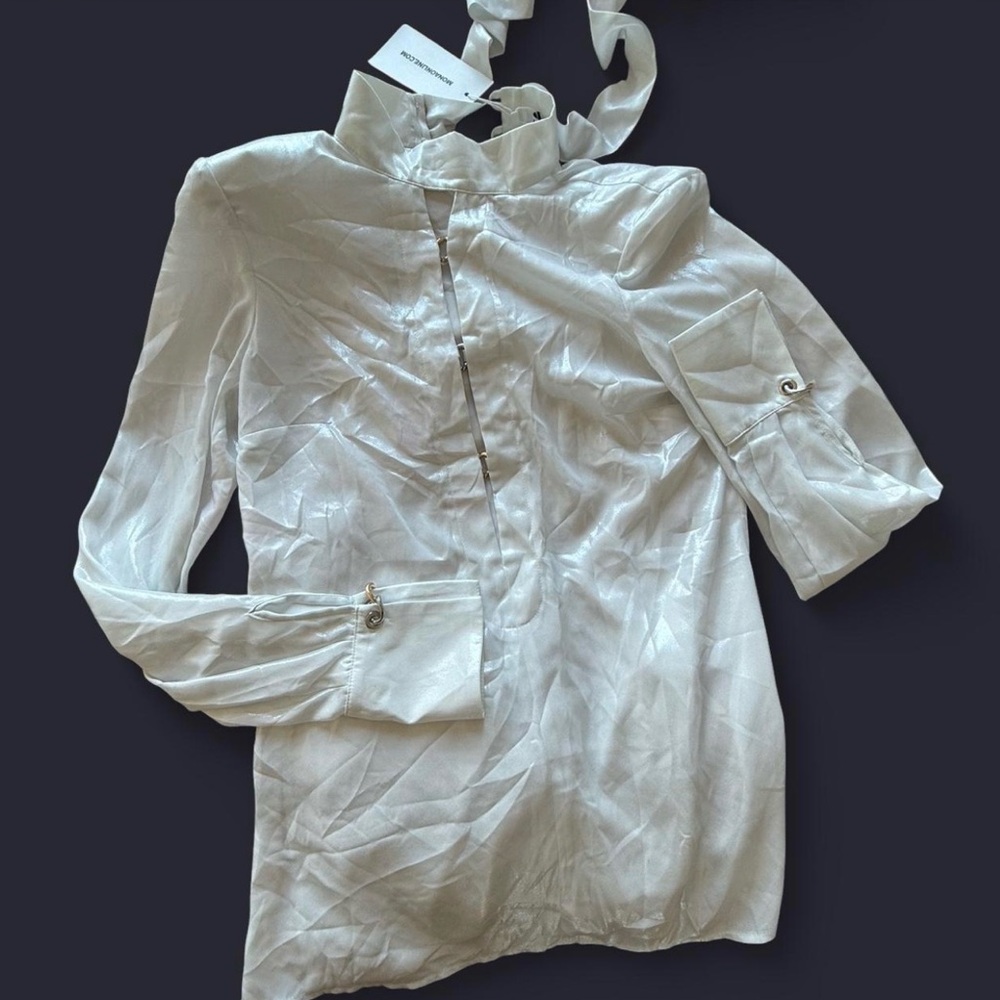 MONA White Silk Blouse - NWT